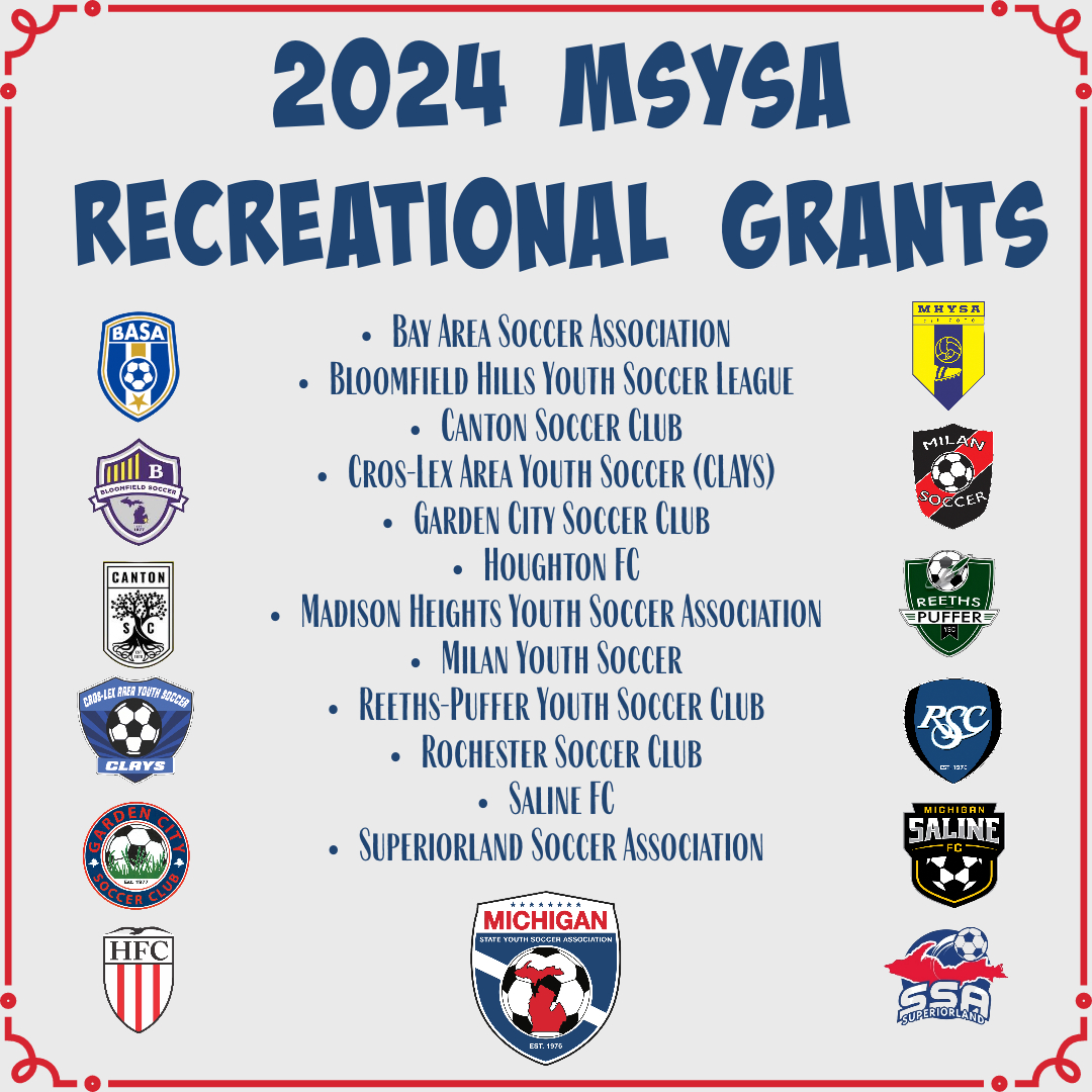 MSYSA Recreational Grant Michigan State Youth Soccer Association